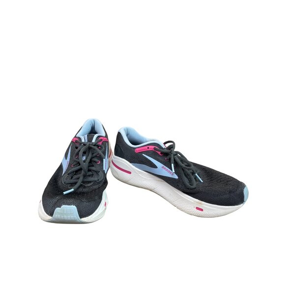 Brooks Ghost Max Womens Running Sneakers Blue/Black/Pink Size 10B SKU 9166 - Picture 1 of 13